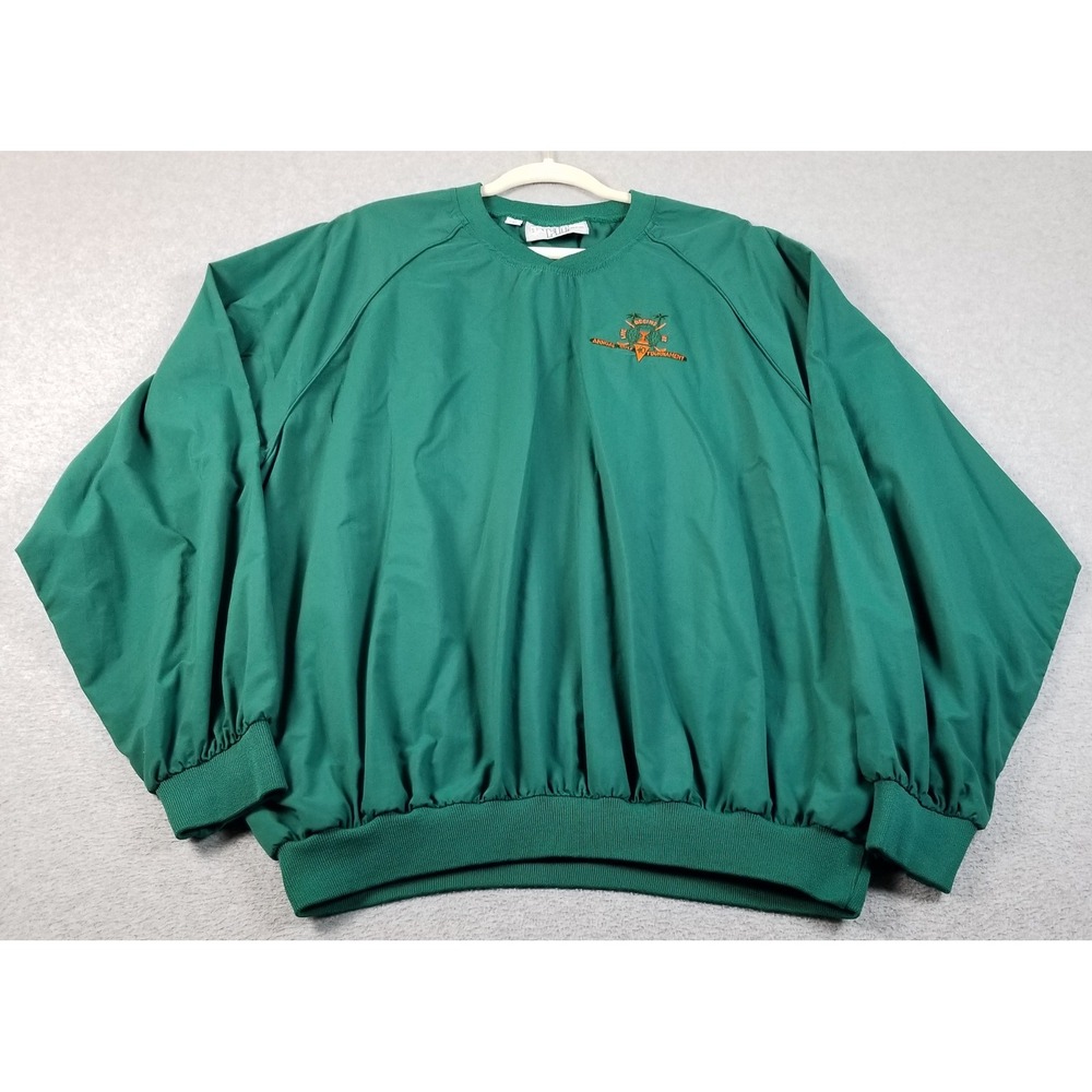 VTG Pro Fit Windbreaker Jacket Men's XXL Green Golf Tournament Life Begins at 40